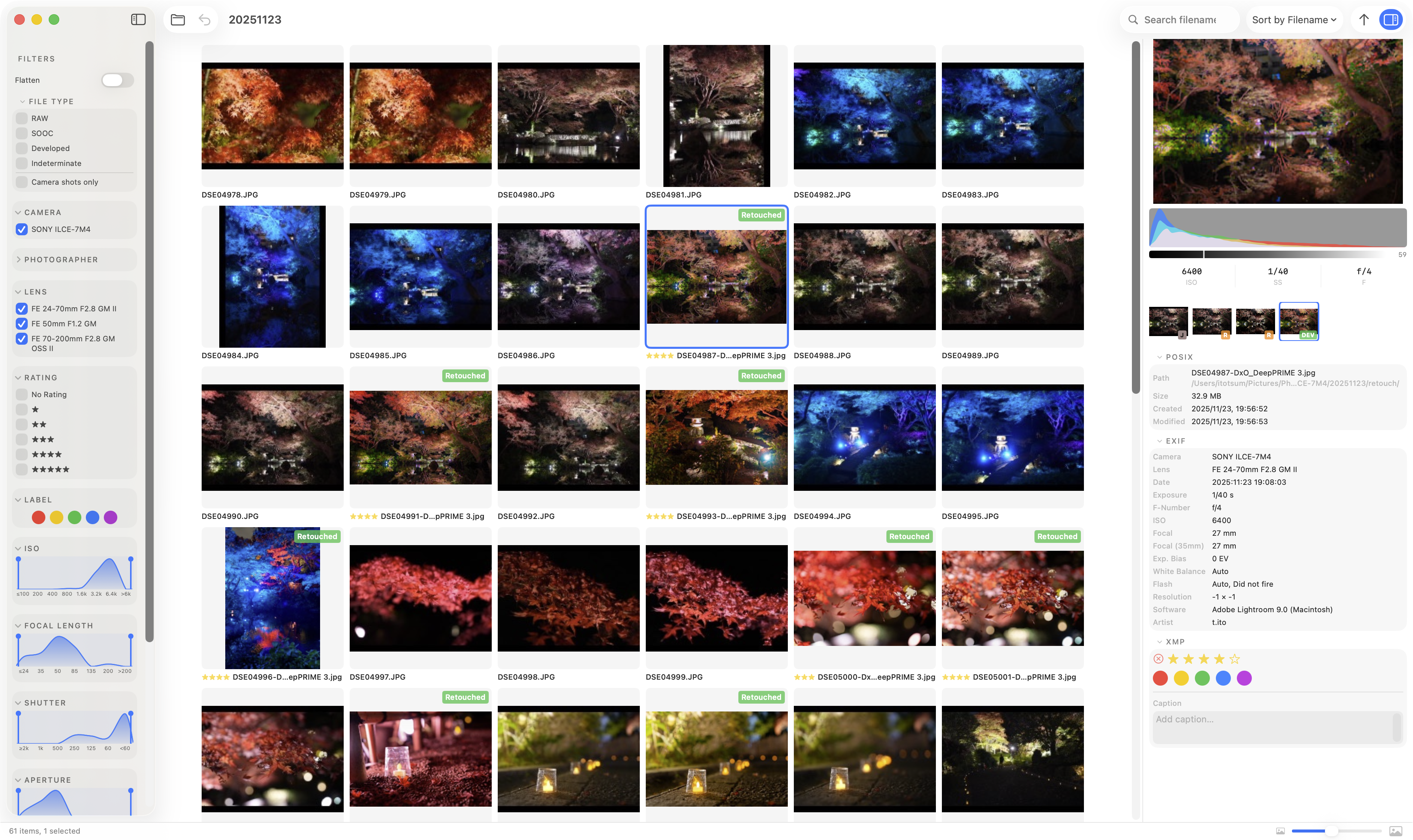 bridge-lite thumbnail grid